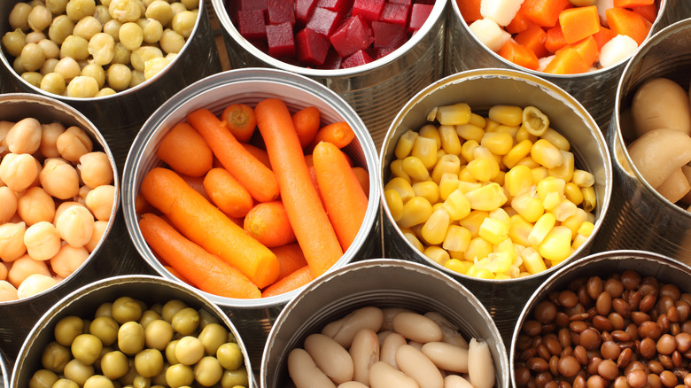Canned carrots and other foods