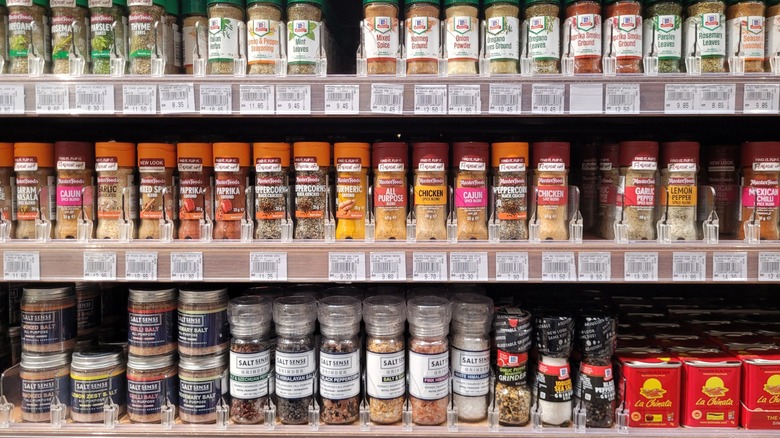spices on the grocery store shelf