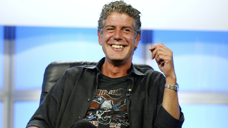 Anthony Bourdain smiling