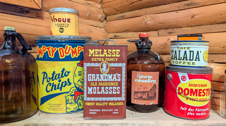 A selection of vintage tins
