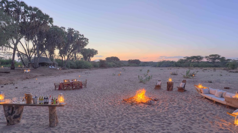 dry river bed dining Kenya