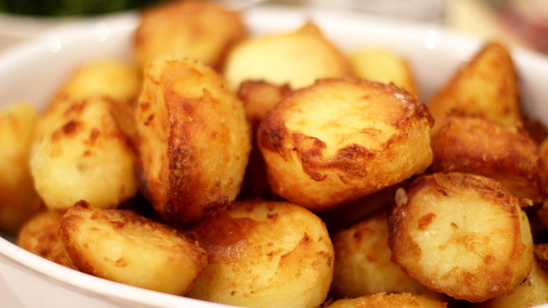 Golden roasted potatoes