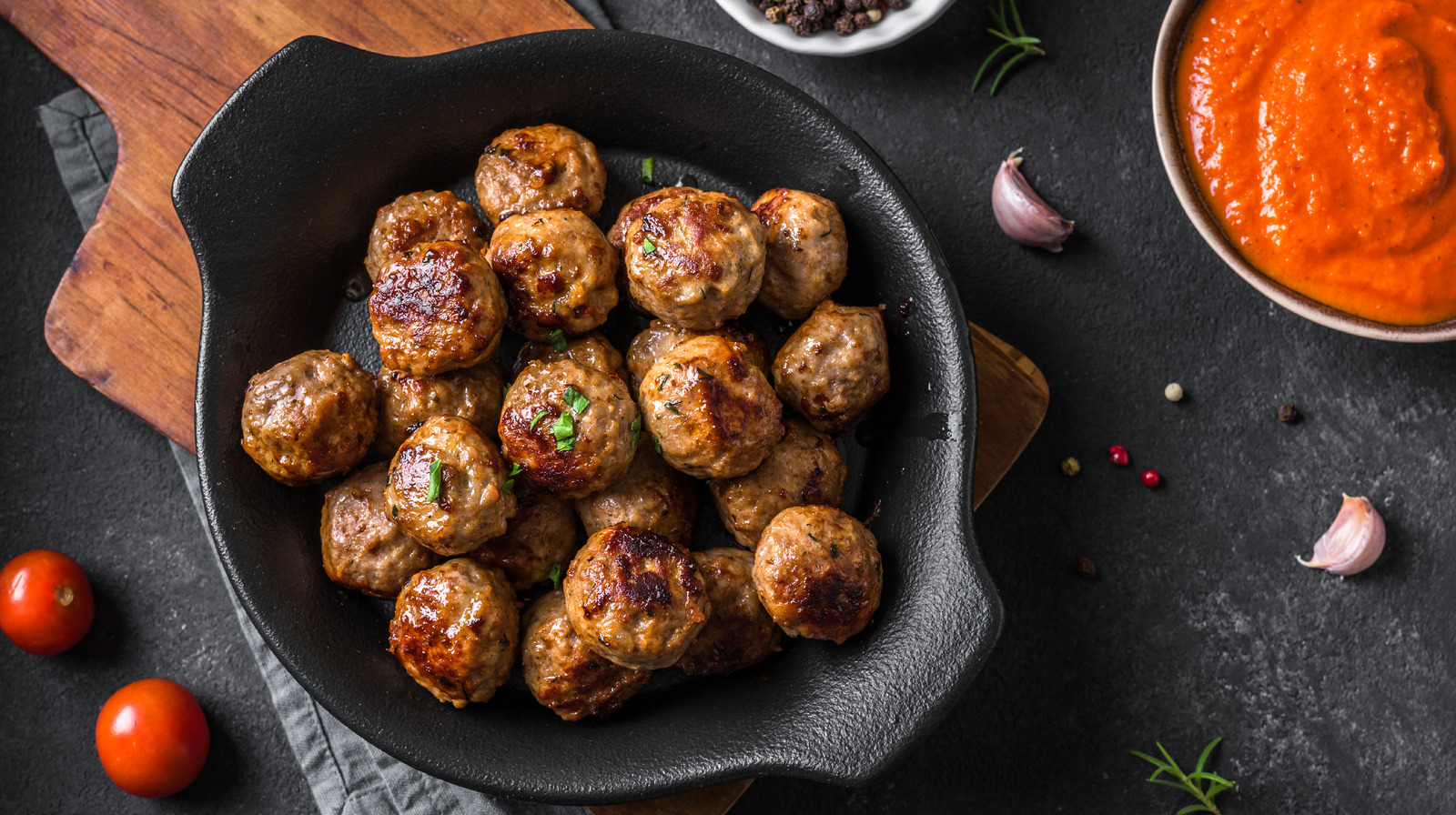 The Unique, Salty Meatball Binder That's Already Sitting In Your Pantry
