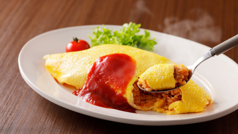 Omurice on a plate