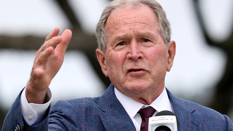 George W. Bush making a speech