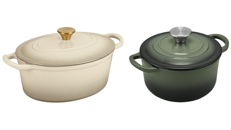 Aldi Crofton cast iron oval roaster and Dutch oven