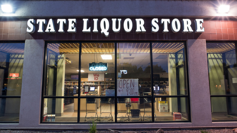 Exterior of a state-run liquor store in Moab, Utah