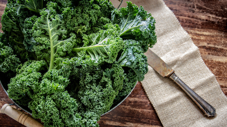 A bowl of fresh kale