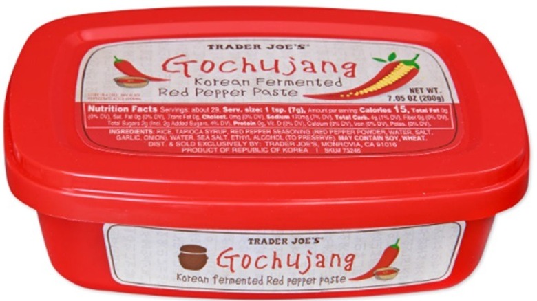 A tub of Trade Joe's gochujang paste