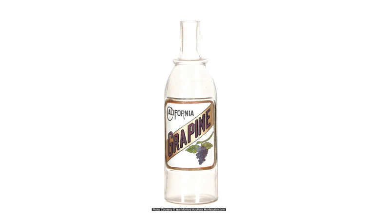 California Grapine vintage bottle on white