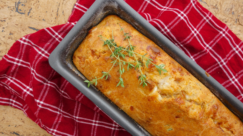 cheese bread in pan