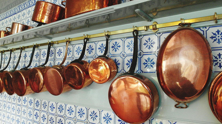 French copper pots and pans
