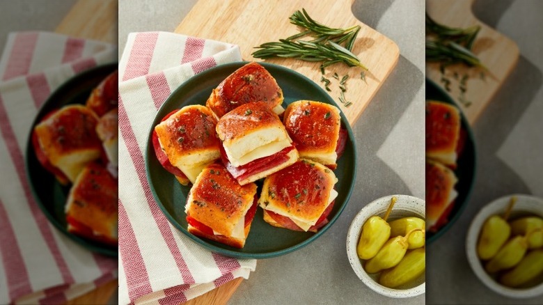 Marketside Ready to Bake Italian Sliders on plate