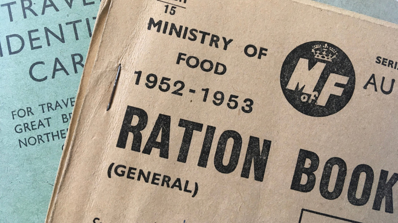 A ration book from the ministry of food for 1952-1953