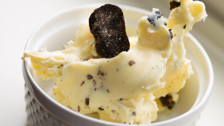butter with shaved black truffle