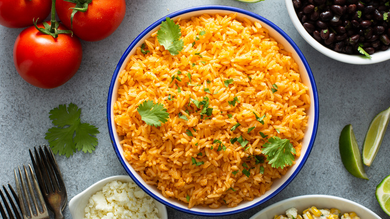 Mexican rice in a bowl
