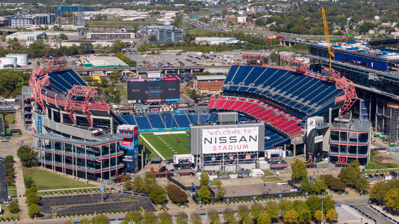 A birds eye view of Nissan Stadium
