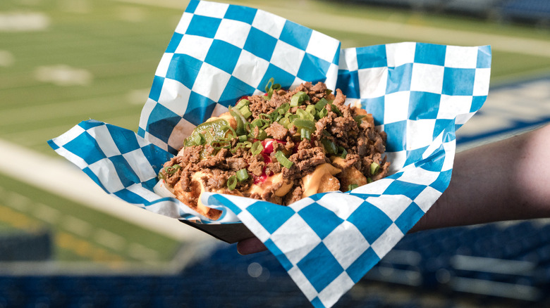 A product image of the loaded tater tots from Sodexo Live!