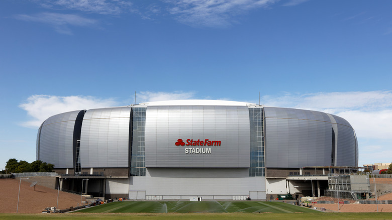 A front-facing view of State Farm Stadium