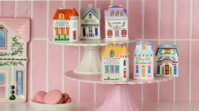 lenox spice village on cake stands