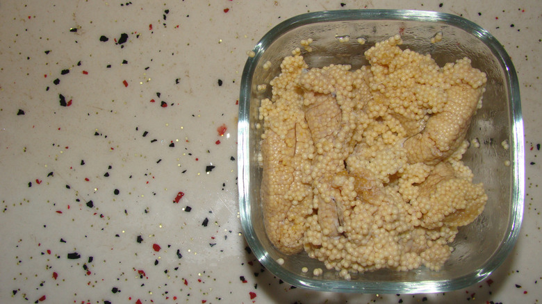 A container of Almas caviar