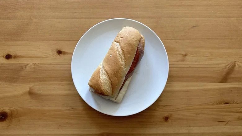 7-11's Classic Italian-Style Sub displayed on white plate