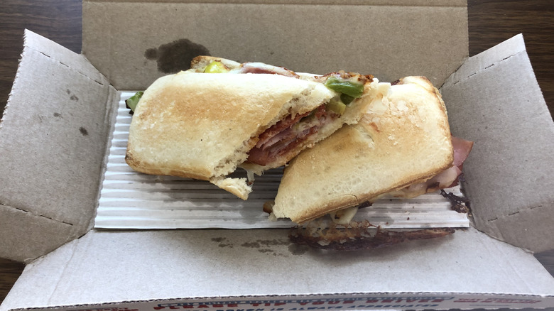 Domino's sandwich served in package