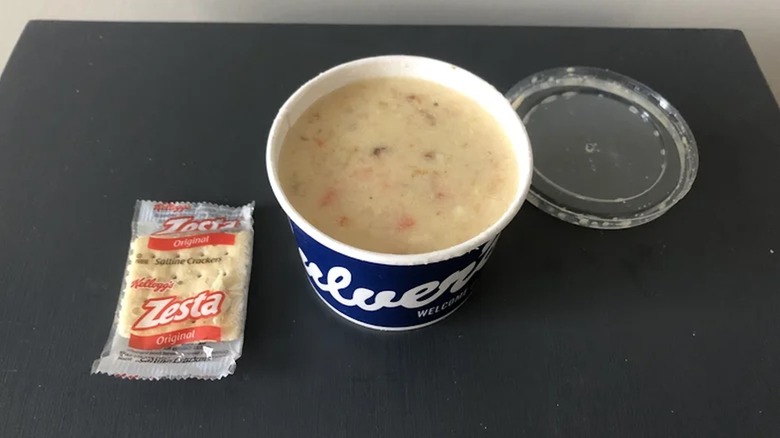 soup served in takeaway container