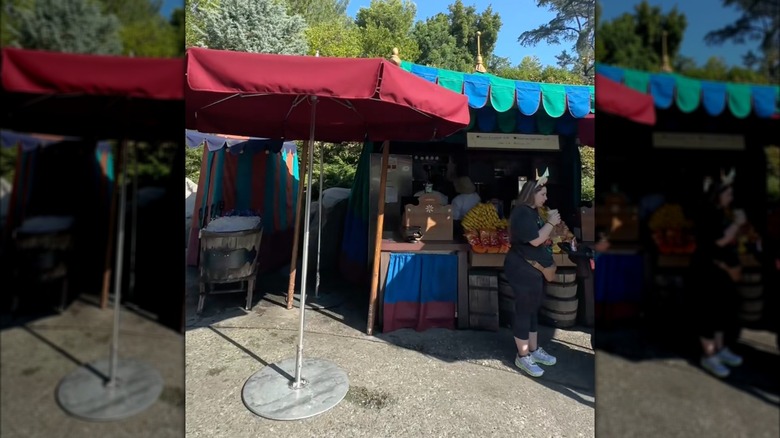 View of a fruit cart at Disneyland
