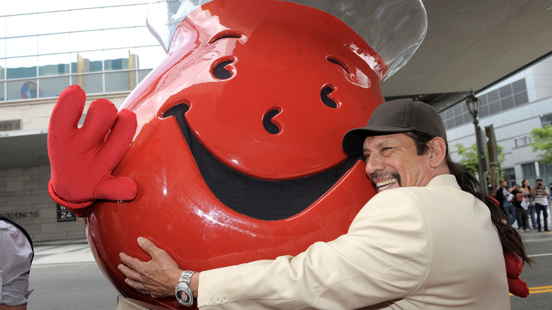 Danny Trejo hugging the Kool-Aid Man