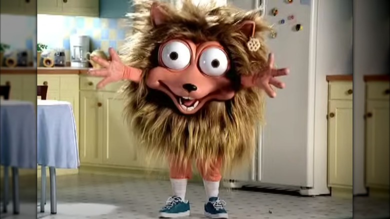 Honeycomb Craver mascot in a kitchen