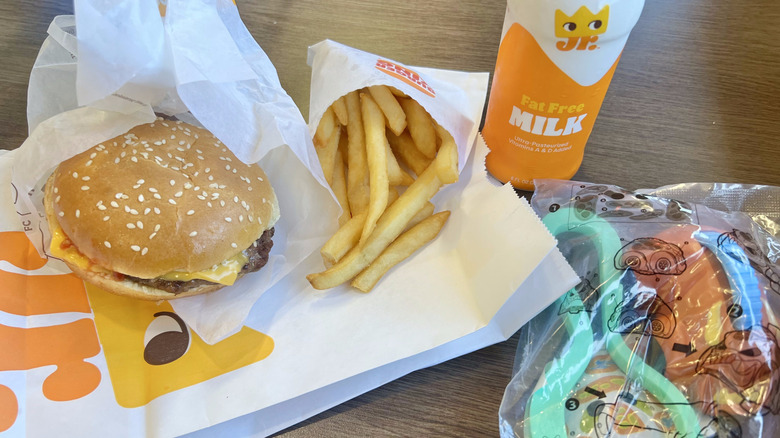 Burger King cheeseburger and fries