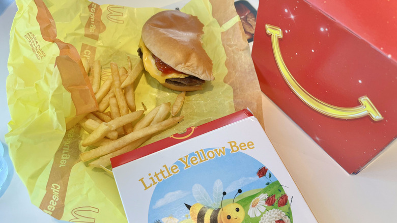 McDonald's Hamburger Happy Meal with book