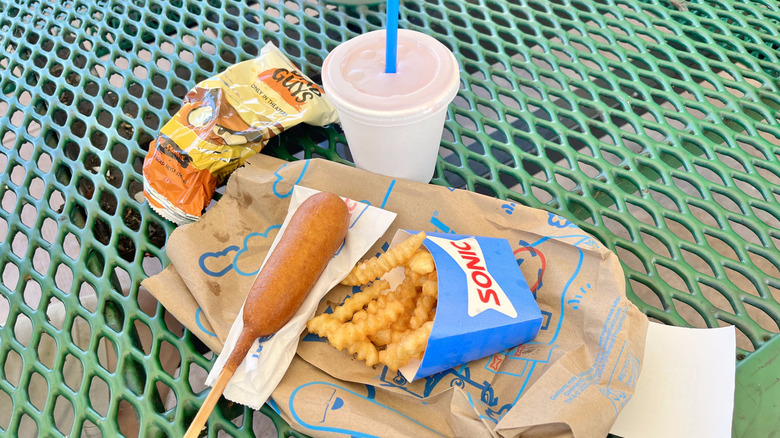Sonic Wacky Pack with corn dog and fries