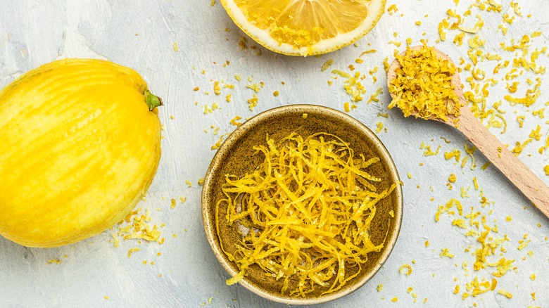 lemon and lemon zest