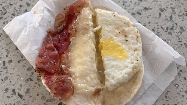 opened Dunkin' Donuts wrap