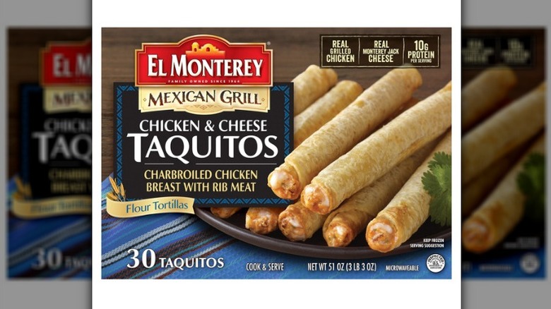 El Monterey chicken and cheese taquitos product package shot
