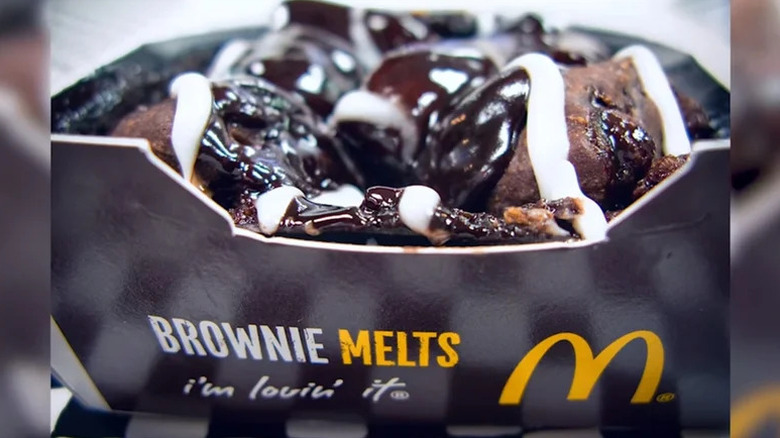 McDonald's Brownie Melts in cardboard container