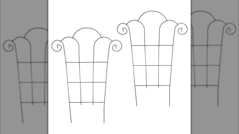 Two Garden Collection Metal Trellises from Dollar Tree
