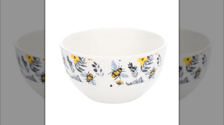 Royal Norfolk Ceramic Bee Bowl from Dollar Tree on white background