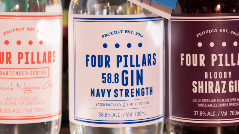 Four Pillars navy strength gin.