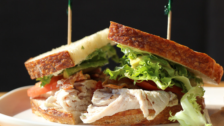 Panera sandwich on a plate