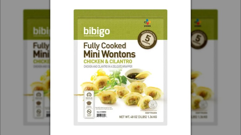Bag of Bibigo Chicken and Cilantro Mini Wontons
