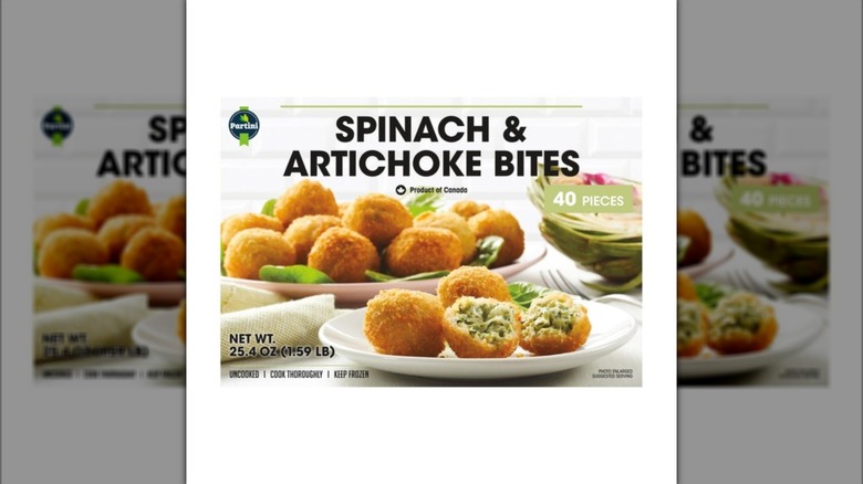 Box of Partini Spinach & Artichoke Bites from Costco