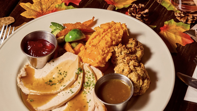 A Thanksgiving turkey dinner from Hard Rock Cafe