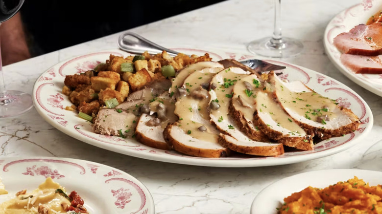 A Thanksgiving spread at Maggiano's restaurant