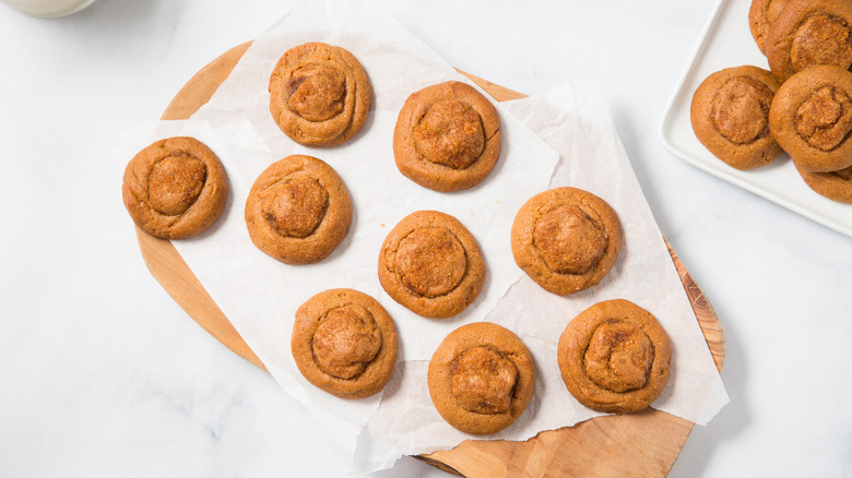 peanut butter cookies on table
