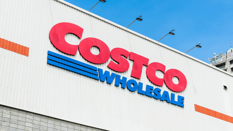 Costco Wholesale sign on side of building