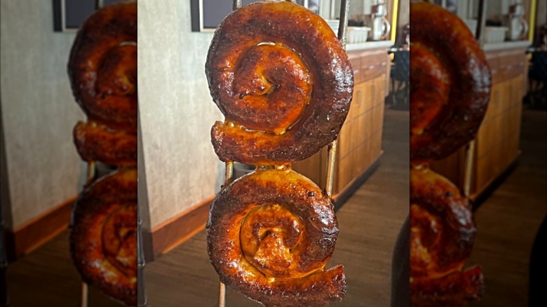Brazilian pork sausages on skewers at Fogo de Chão