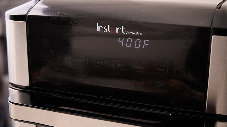 preheating the air fryer to 400